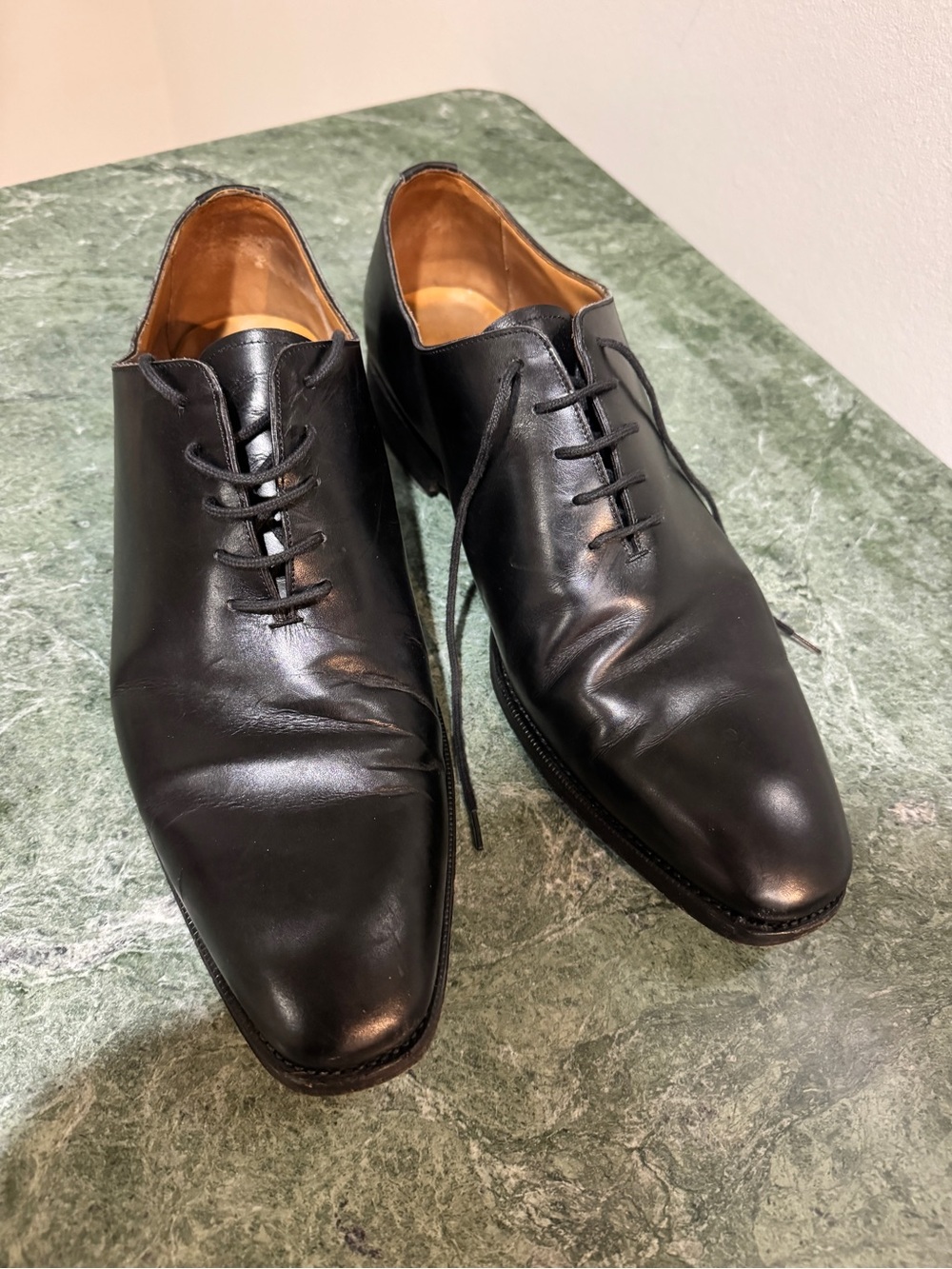 Meermin Black Leather Derby Dress Shoes